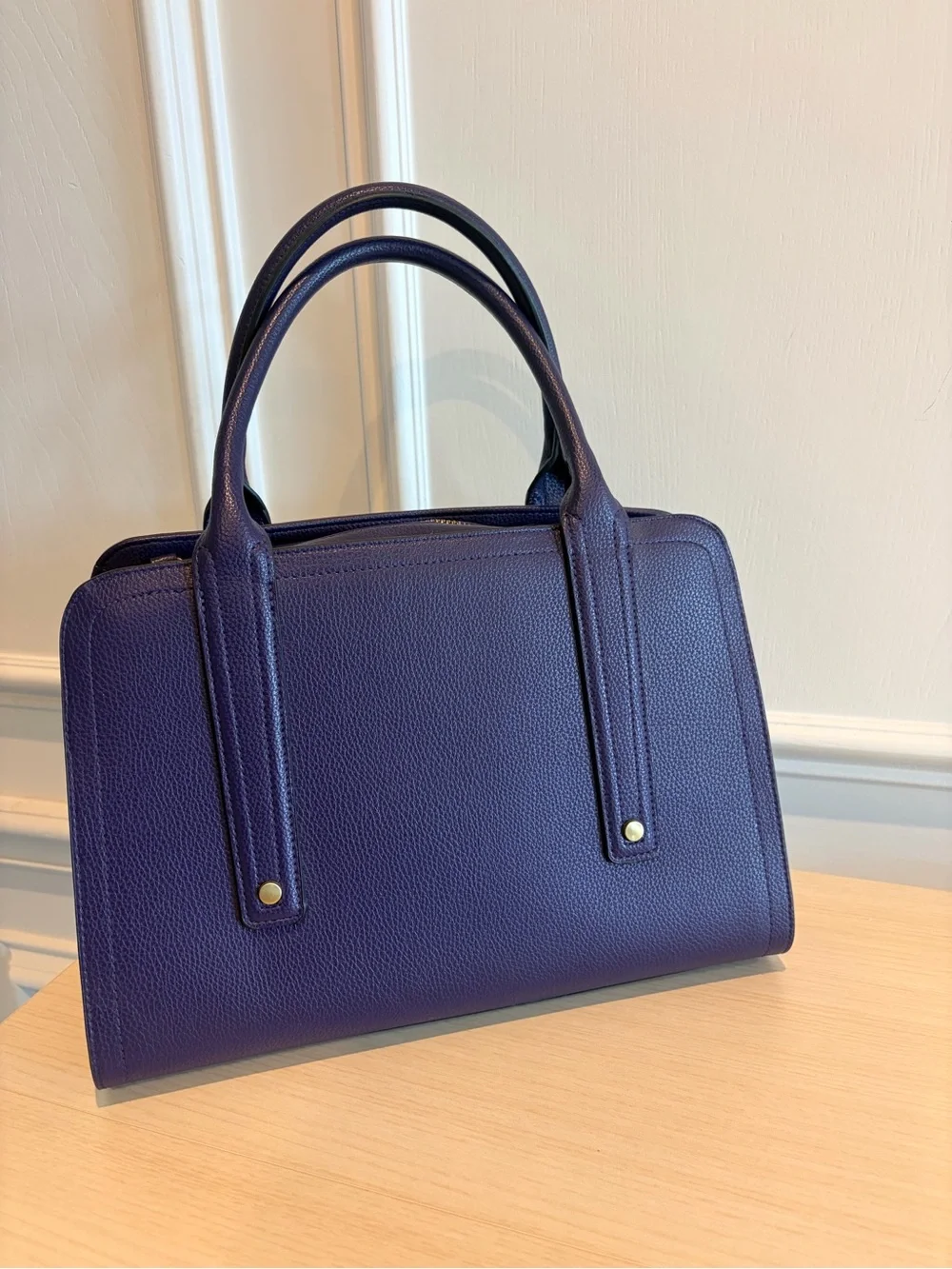 3.1 Phillip Lim for Target Deep Purple Top-Handle Satchel with Gold Hardware